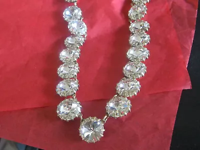 J. Crew ROUND Faceted Rhinestone Necklace GLITZ 2O # • $5.50