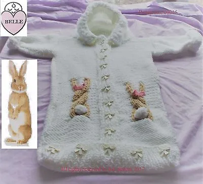 Easter Bunny Baby Sleeping Bag Knitting Pattern Chunky Wool. Cocoon Papoose. • £3.99