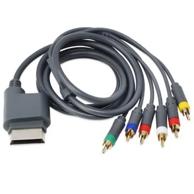 Official Microsoft Xbox 360 High Definition Component RCA AV Cable Length 2.5M • £4.99