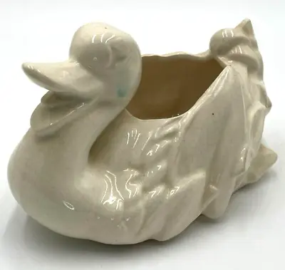 Vintage McCoy White Duck Ceramic Planter 1950s -READ • $26.99