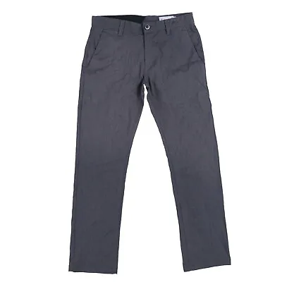 Volcom Men's Modern Stretch Chino Pants Casual Flat Front Bottoms Slacks 31 Gray • $29.99