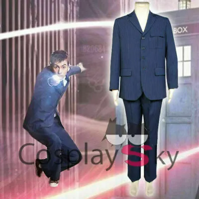£63.60 • Buy Doctor 10th Doctor Who Blue Suit Uniforms Cosplay Costume