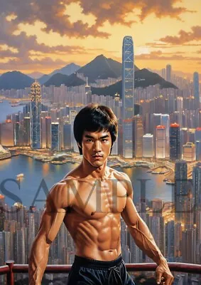 Bruce Lee - A3 Laminated Poster - Art Photo - Wall Print - Hong Kong • £10.99