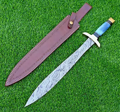 Macedonian Army Damascus Sword Custom Made - Hand Forged Damascus Steel 1671 • $72.50