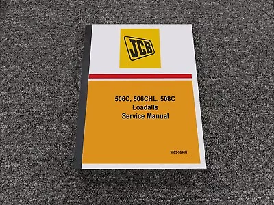 JCB Loadall 508C Telehandler Telescopic Forklift Shop Service Repair Manual • $237.94