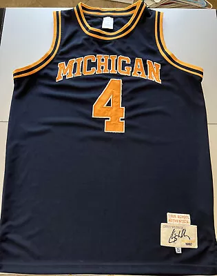 Vintage 1992 Michigan Wolverines Fab 5 Chris Webber Stitched Retro Jersey XL 52 • $94.97