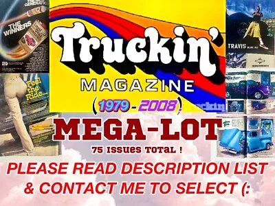 🏎️Vintage Truckin’ Magazine Lot - 75 Issues!  (1979-2008) READ DESCRIPTION • $9