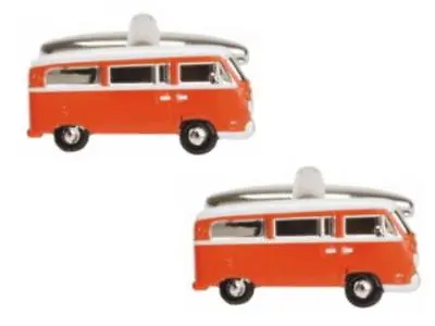 £20.83 • Buy Orange & White VW Camper Van Cufflinks NEW & BOXED 2 Year Guarantee