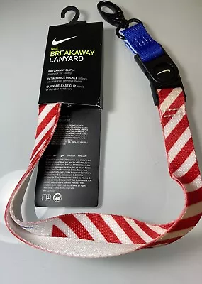Nike Breakaway Premium Lanyard Detachable ID Holder Red/White/Blue • $9