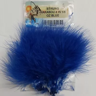 Lot Of 1/8oz   MARABOU    4 Long  Color: BLUE   WOOLY BUGGER Feathers  • $2.91