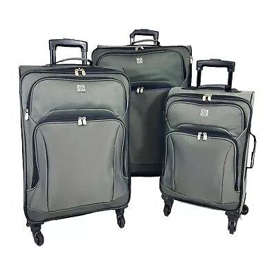 3Pcs Luggage Suitcase Set Soft Shell Trolley 4 Wheel Travel Cabin Carry On Bag • £69.99