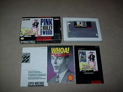 Pink Panther Goes To Hollywood (Super Nintendo SNES Video Game) COMPLETE Box • $39.99