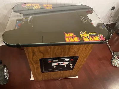 Vintage MS PAC-MAN ARCADE MACHINE COCKTAIL TABLE -original • $2500