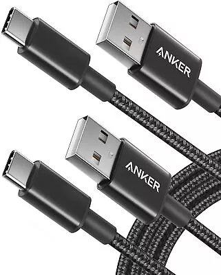 Anker Premium Nylon USB A To Type C Charging Cable For Galaxy S10/S9 [2Pack-6ft] • $12.99