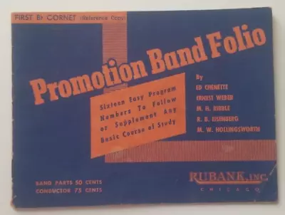 Promotion Band Folio First Cornet  Vintage 1931 • $9.79