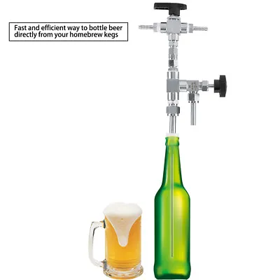 Beer Gun CO2 Keg Bottle Filler Counter Pressure Stainless Steel Home Brewing • £39.02