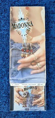 Madonna Like A Prayer Long Box Cd Album Us 1989 Promo Punch Longbox • $325