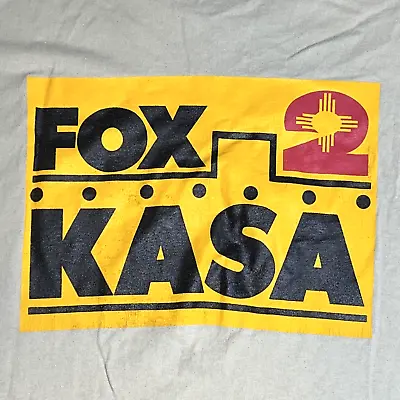 Fox KASA T-Shirt New Mexico Television Vintage Single Stitch Beige Size XL • $15.99