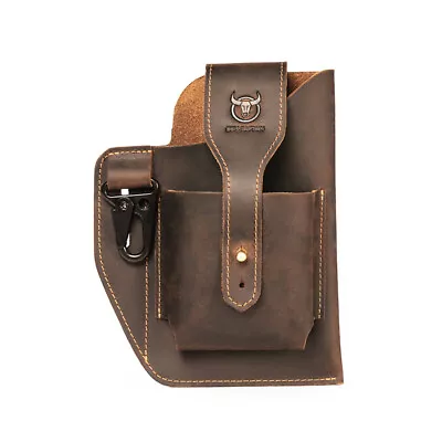 Vintage Cowhide Men's Waist Bag Multifunctional Large Capacity Mobile Phone Bag • $19.99