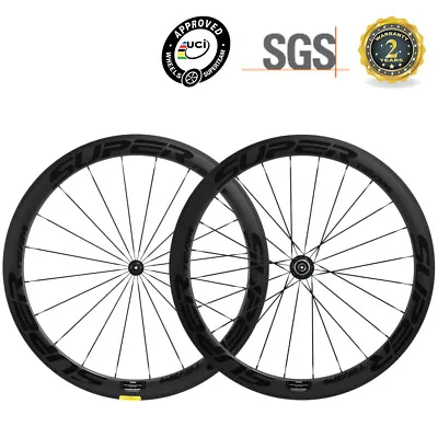 UCI Superteam 700C Clincher Wheels 50mm Carbon Wheelset Road Bicycle 25mm Wheels • $330