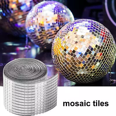 3 X Square Glass Mirrors Mosaic Stickers Self-Adhesive Glass Craft Mosaic Tile  • $8.72