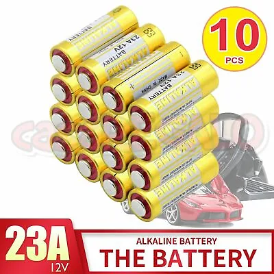 10x 23A 21/23 A23 23A 23GA 12V Alkaline Battery For Garage Car Remote Alarm • $5.18