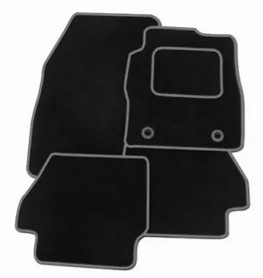 Tailored For Volvo V50 (with Clips) - Black Carpet Car Floor Mats + Grey Edging • $18.44