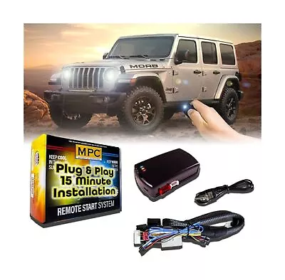 MPC Remote Start Kit For Jeep Wrangler 2007-2018 || 100% Plug N Play || Key-t... • $127.15