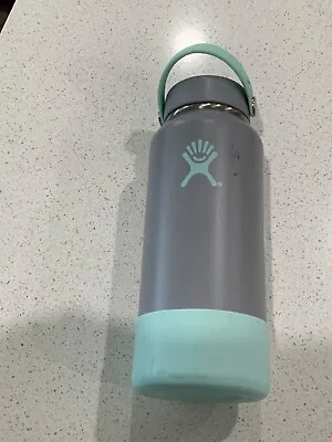 Hydroflask 32oz Widemouth Gray Teal Waterbottle • $0.99