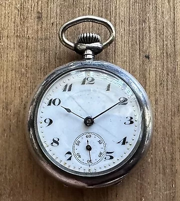 CONCORD SWISS LADIES POCKET WATCH 15J STERLING SILVER Antique • $49.99