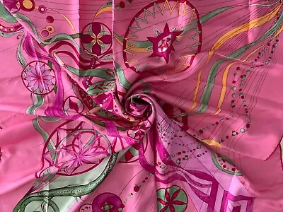 ~7 DAYS SALE~ AUTH. VINTAGE HERMES Scarf  La Danse Du Cosmos  CARRE 90CM • $259