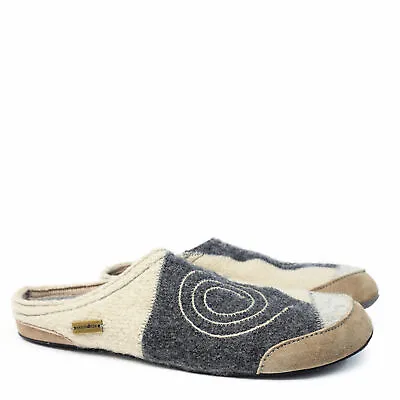 Haflinger Mistral Kringel Wool Anthracite Slippers • £68.85