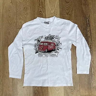 Animal Surfing Vw Camper Van Tee-shirt Size Boys Medium - Large Chest Print • £2.99