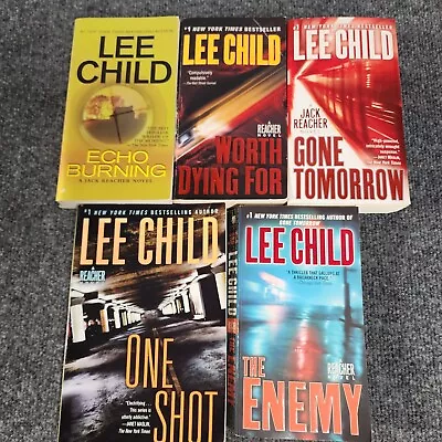 Lee Child Paperback Lof Of 5 Gone Tomorrow Echo Burning • $6.99