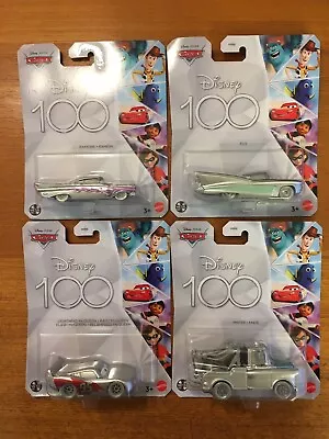 DISNEY PIXAR CARS - 100th Anniversary Lot Of 4 - FLO - RAMONE - McQUEEN - MATER • $15.88