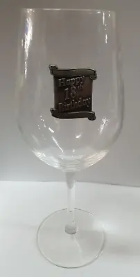 18th Eighteenth Birthday Celebration Badged Wine Glass Vidori Brand Gift Boxed • $12