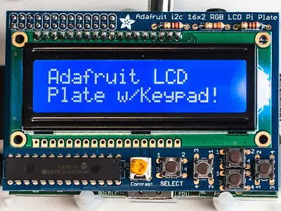 Adafruit Blue&White 16x2 LCD+Keypad Kit For Raspberry Pi • $19.90