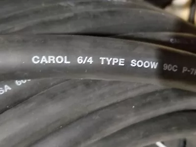 Carol 01824 6/4C Carolprene SOOW 600V/90C Portable Power Cord Black /5ft • $49.99