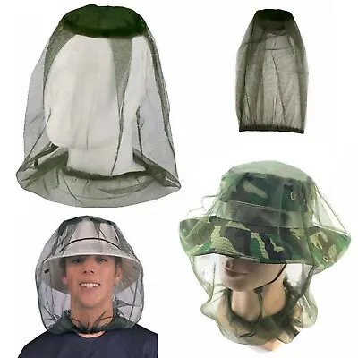 3 Pack Midge Mosquito Head Net Hat Insect Fly Mesh Face Protector Travel Camping • £4.87