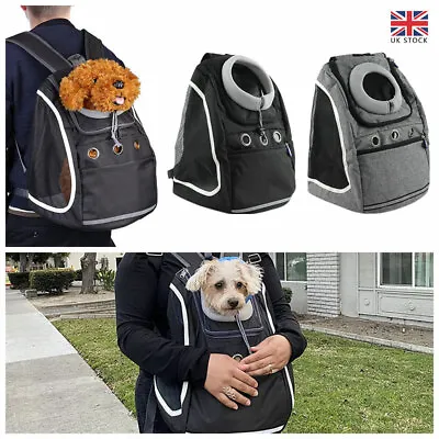 £23.45 • Buy Pet Dog Carrier Puppy Travel Mesh Backpack Front Travel Portable Shoulder Bag UK
