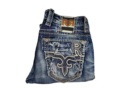 Rock Revival Jeans Size 33 33x31 Men's Arturo Straight  R  Pockets • $109.99