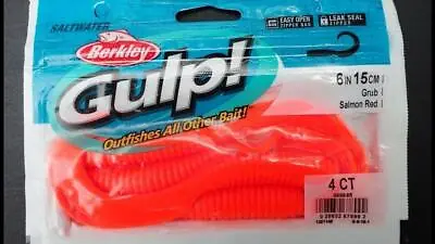 Berkley Gulp!  Grub Floating  6  15cm / 4 CT Saltwater Fishing Soft Bait • $11.99