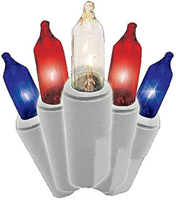 Brite Star Patriotic Light Set  Red/White/Blue -- 100 Bulbs Per Set • $12.97