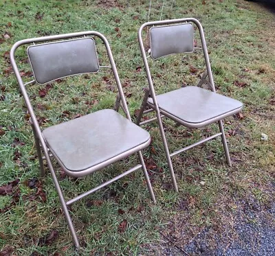 Vintage Lot Of 2 Samsonite Metal Folding Chairs • $89.99