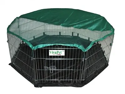 £41.99 • Buy Dog Puppy Pet Rabbit Cat Guinea Pig Play Pen Cage Run & Sun Protect Safety Net