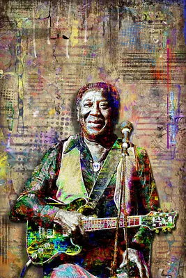 Muddy Waters 20x30in Poster Muddy Waters Blues Tribute Print Free Shipping US • $39.99
