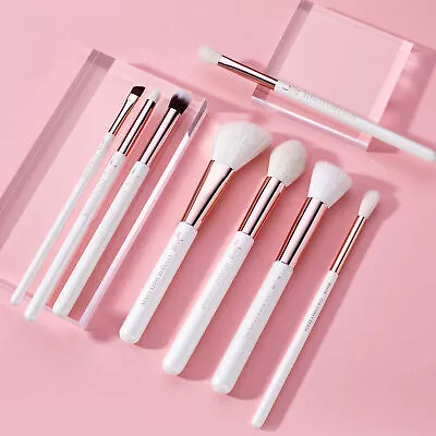 Jessup 8pcs Rose Gold Classic Set Foundation Eyeshadow Brush Tool Makeup Brushes • $39.45