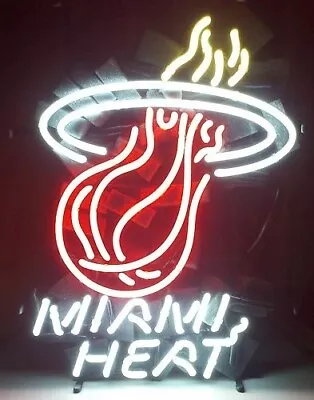 17 X14  Miami Heats Neon Sign Lamp Light Visual Collection Beer Bar Decor L2352 • $123.35