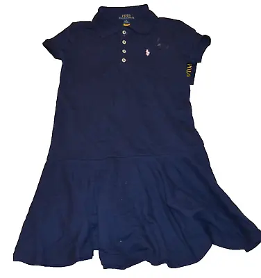 Polo Ralph Lauren Kids Short Sleeve Polo Dress (French Navy) Girl's 6 • $16.96