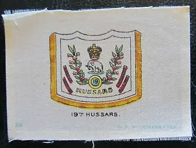 £2.95 • Buy BDV Cigarette Silks Card Ww1 Era Military 19th Hussars Regimental Colour